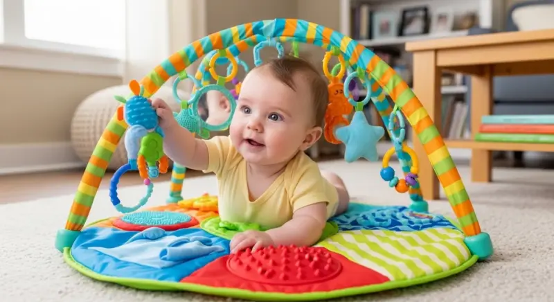 tapete de atividades para bebe menina com lateral alta
