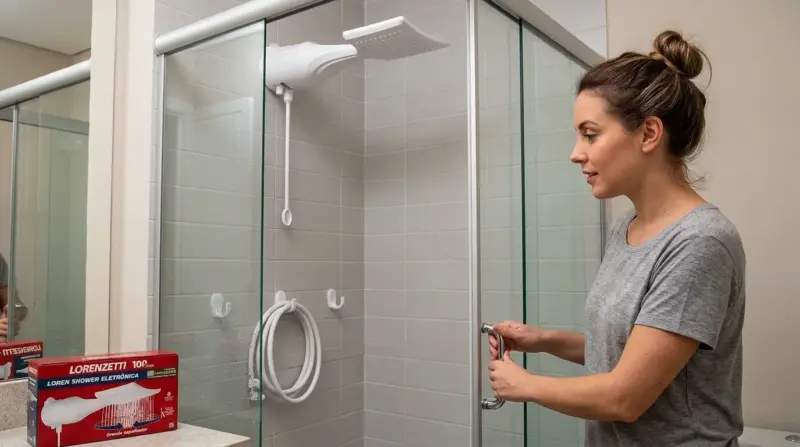Ducha com pressurizador para residências com baixa pressão