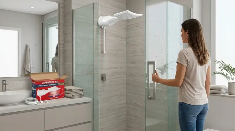 Ducha Lorenzetti Relax com pressurizador para banho eficiente