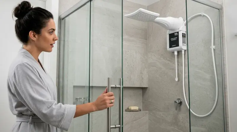 Ducha elétrica eficiente e segura para o lar