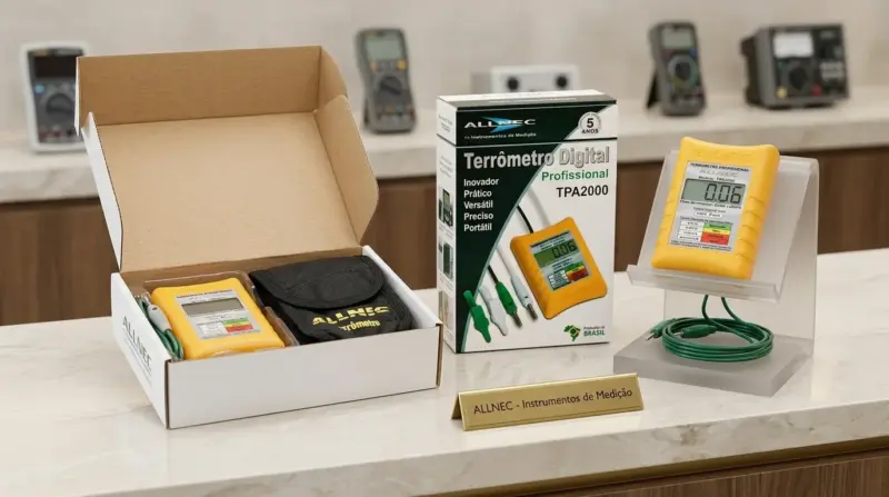Terrômetro digital com display claro e resistente
